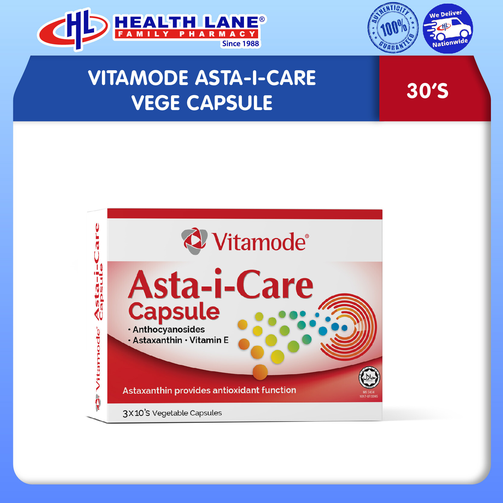 VITAMODE ASTA-I-CARE VEGE CAPSULE 30'S